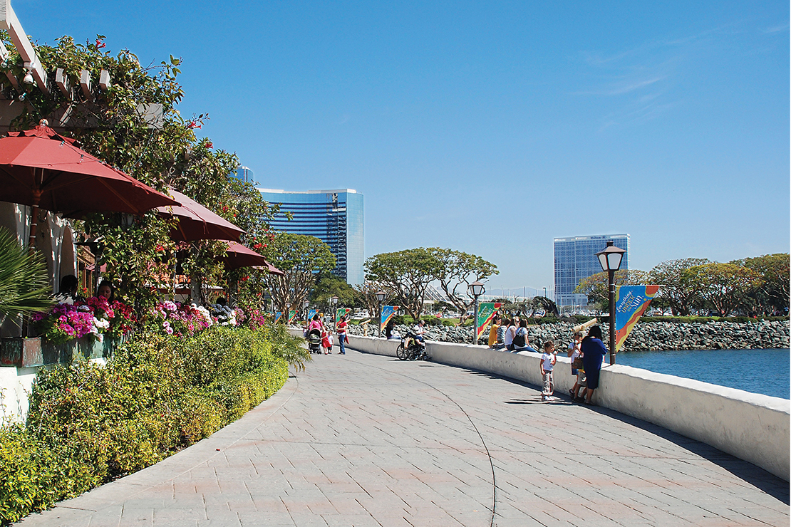 Seaport Village Is A Waterfront Stretch Of Shops In Southern